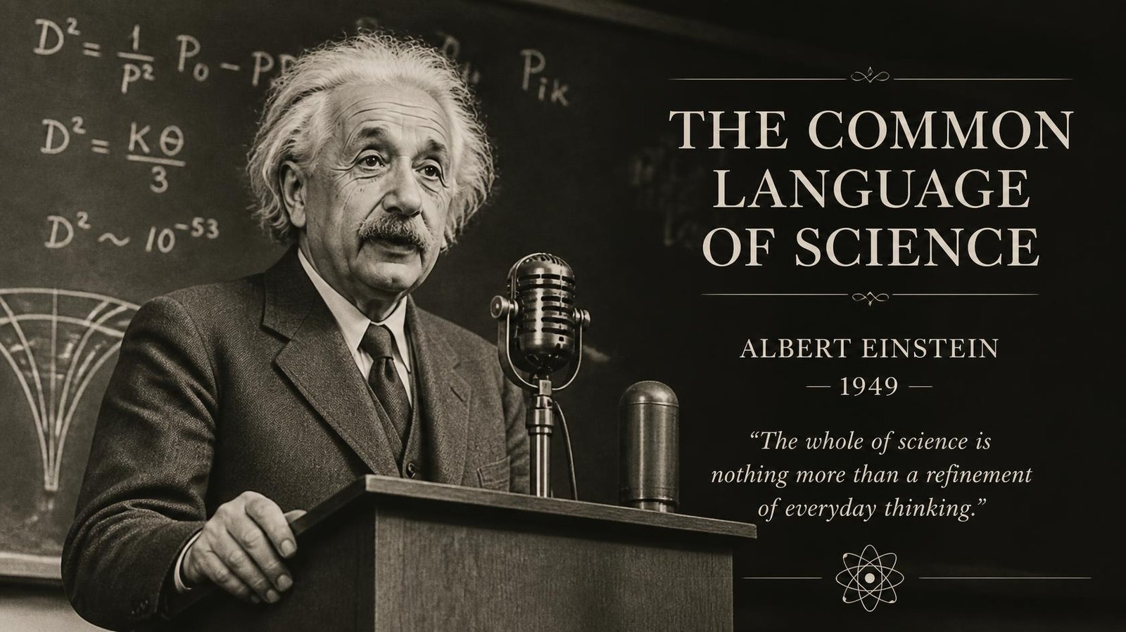 The Common Language of Science — Albert Einstein