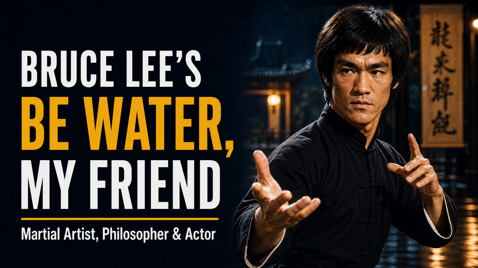 Be Water, My Friend delivered by Bruce Lee