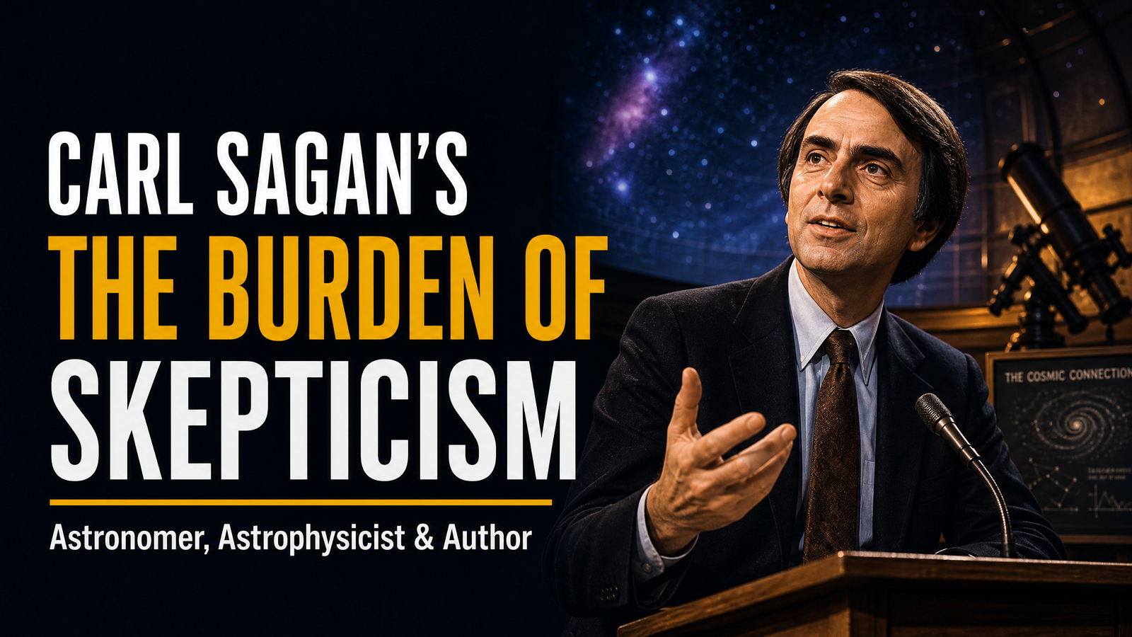 The Burden of Skepticism delivered by Carl Sagan