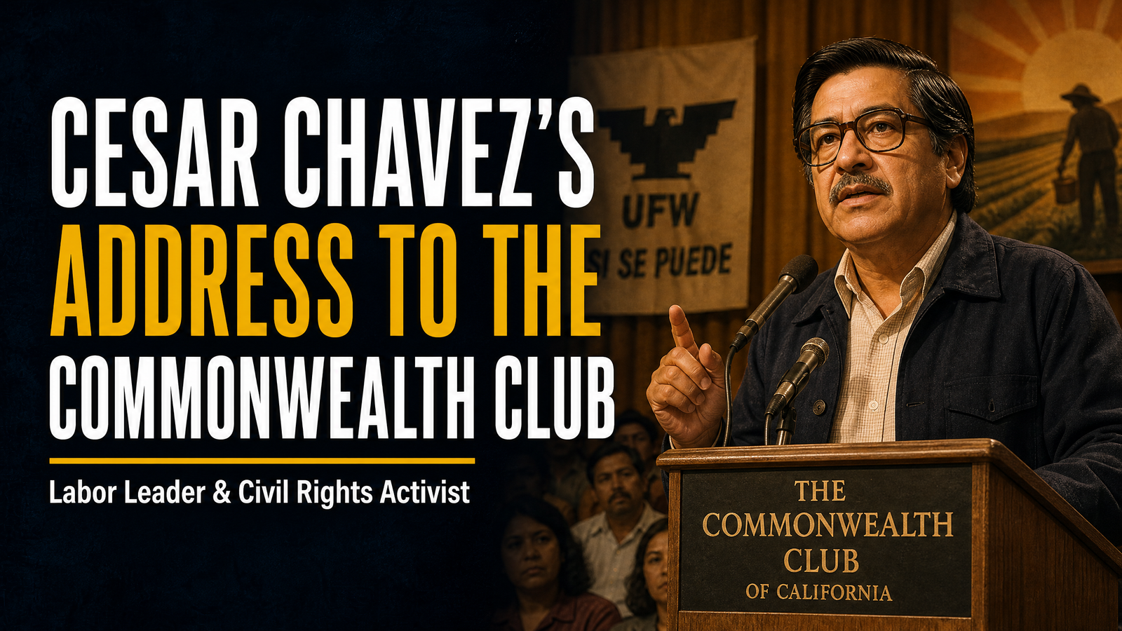 Address to the Commonwealth Club of California delivered by Cesar Chavez
