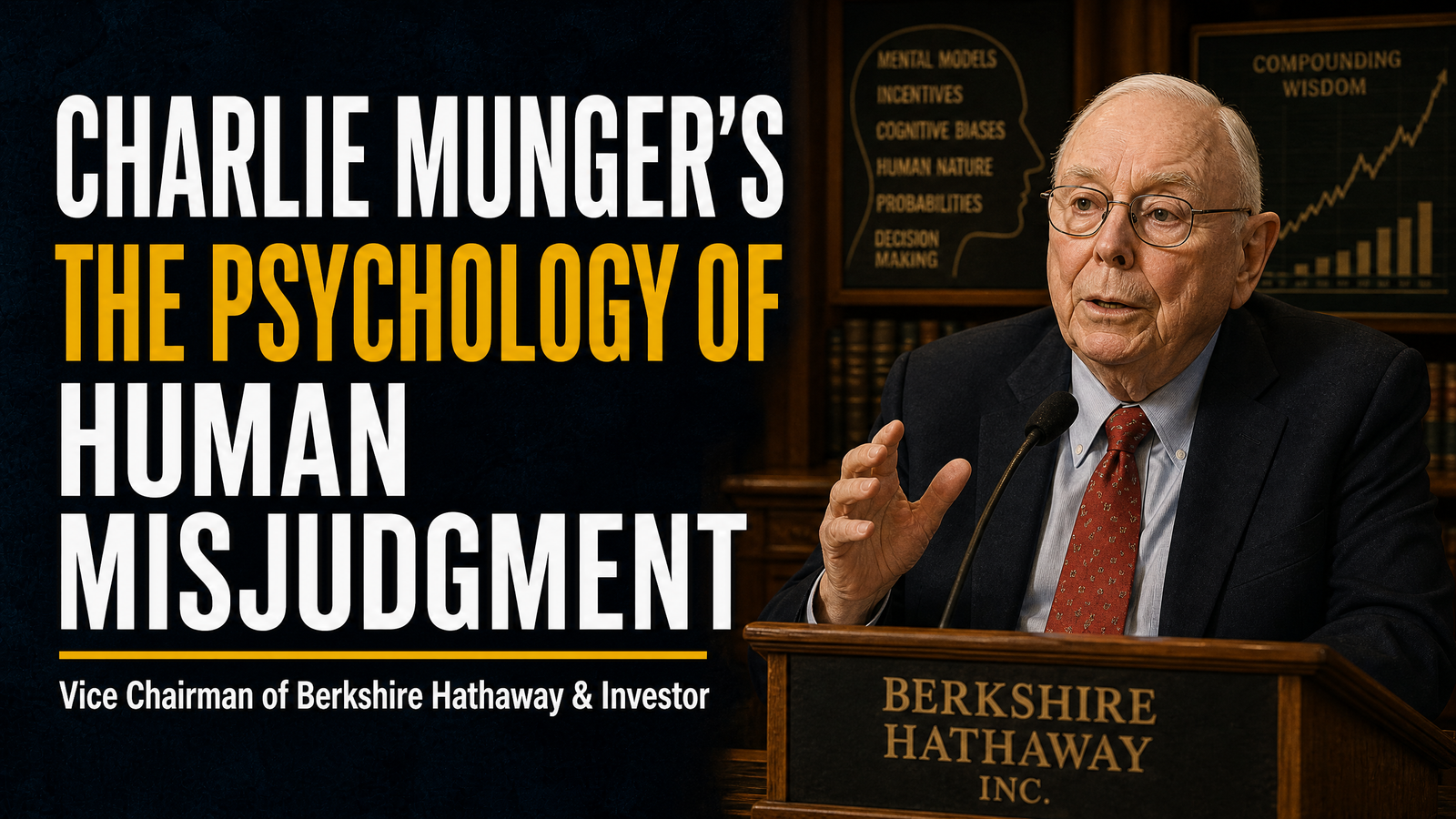 The Psychology of Human Misjudgment delivered by Charlie Munger