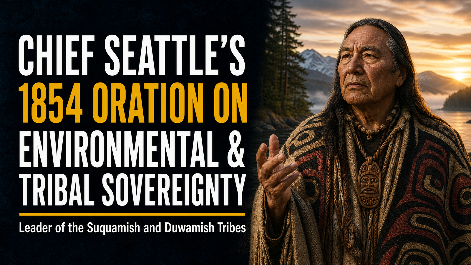 1854 Oration on Environmental & Tribal Sovereignty delivered by Chief Seattle