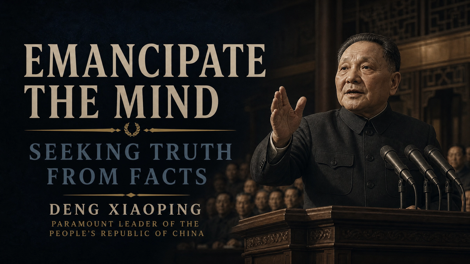 Emancipate the Mind, Seeking Truth from Facts delivered by Deng Xiaoping