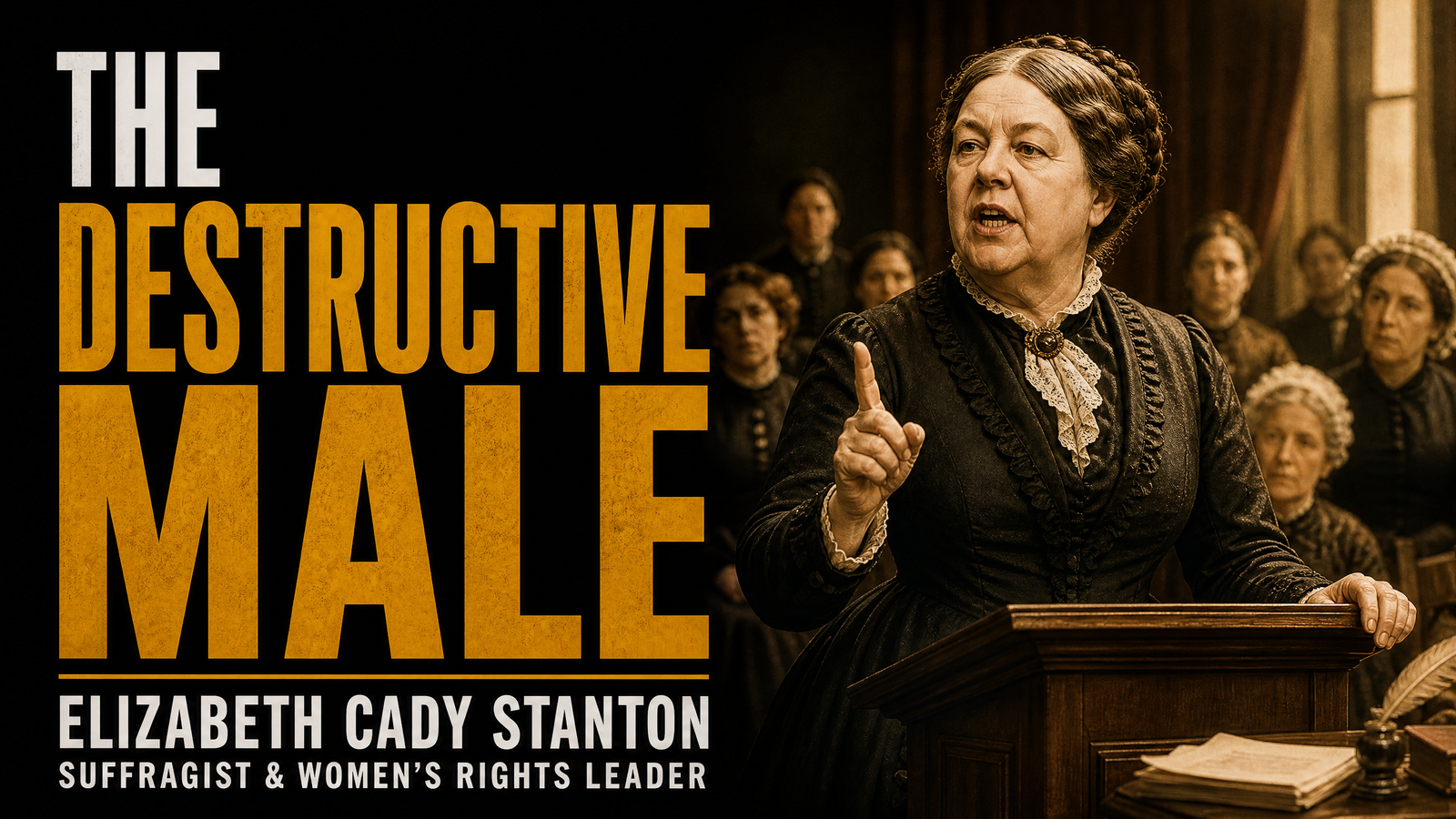 The Destructive Male delivered by Elizabeth Cady Stanton
