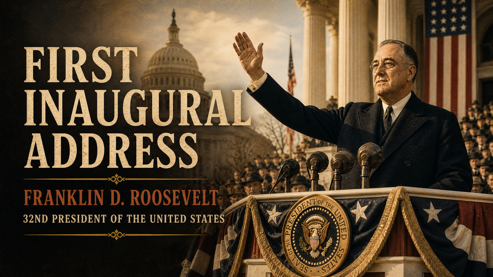 First Inaugural Address delivered by Franklin D. Roosevelt