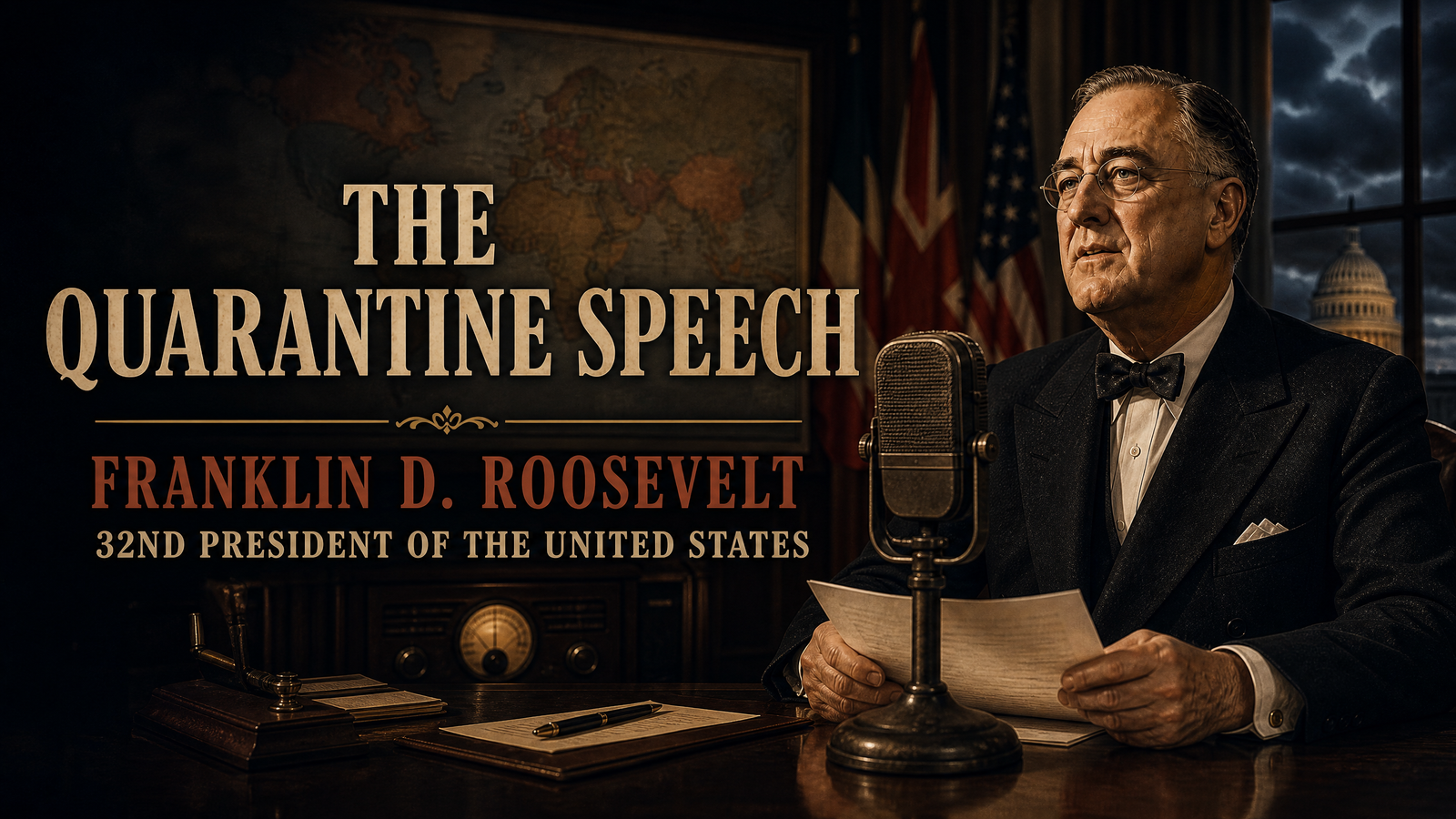 The Quarantine Speech delivered by Franklin D. Roosevelt
