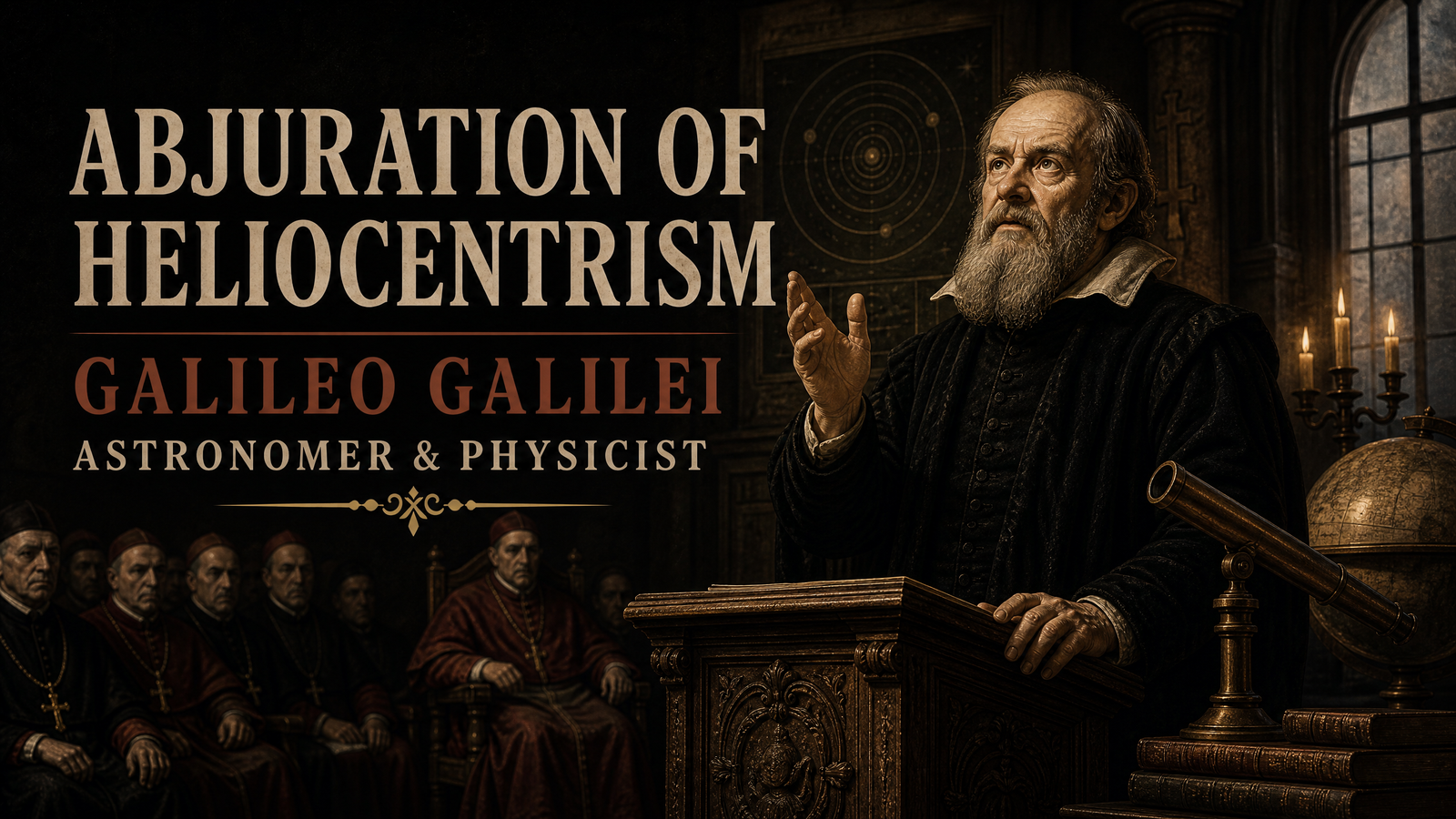 Abjuration of Heliocentrism delivered by Galileo Galilei