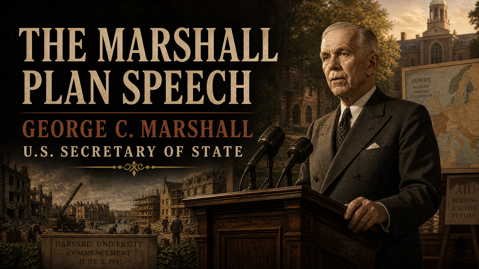 The Marshall Plan Speech delivered by George C. Marshall