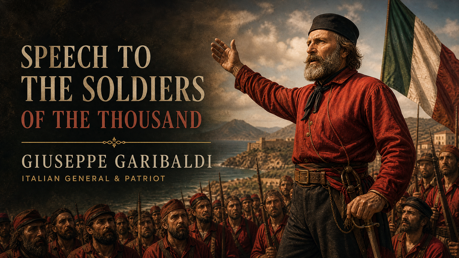 Speech to the Soldiers of the Expedition of the Thousand delivered by Giuseppe Garibaldi