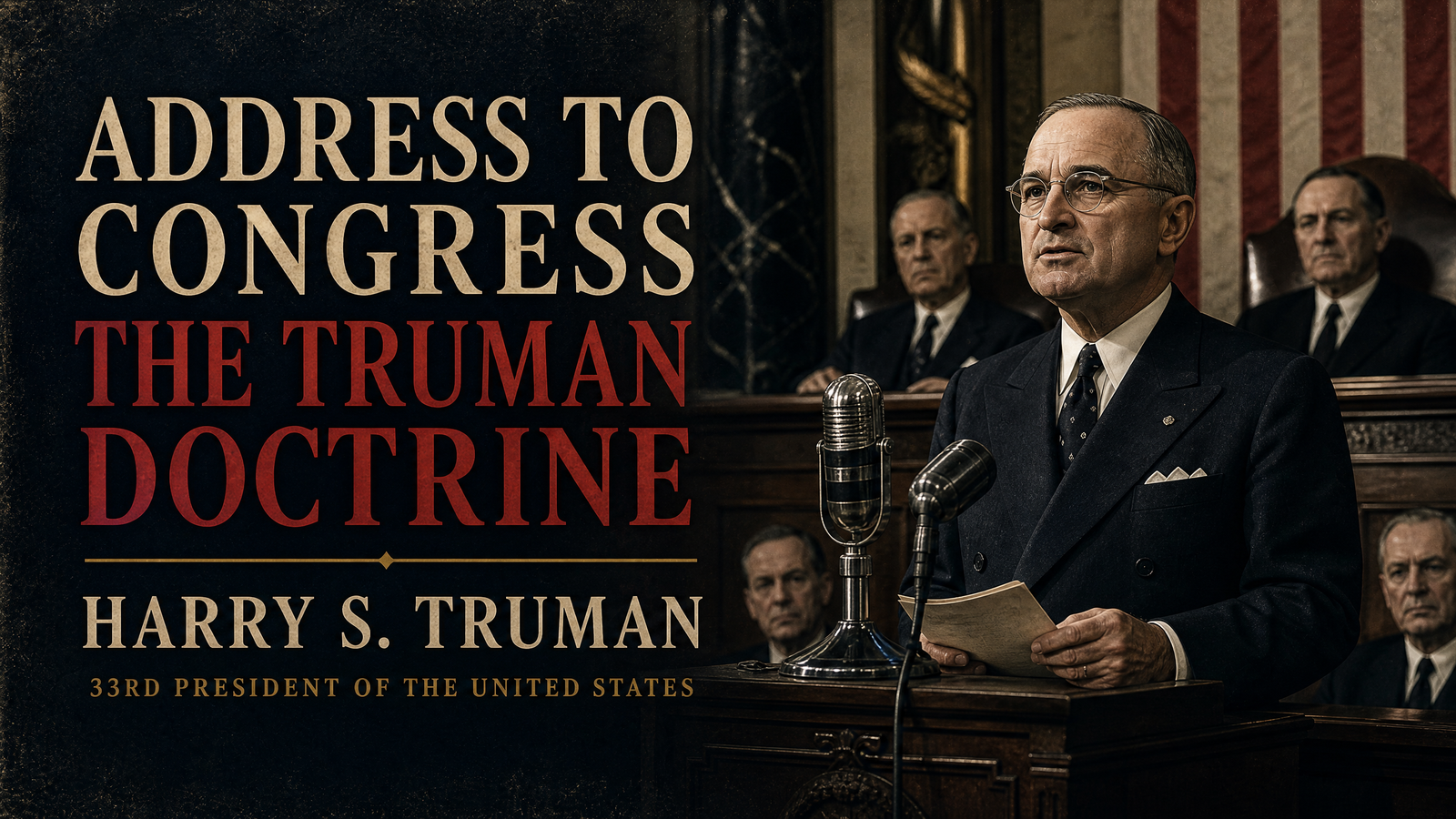 Address to Congress (The Truman Doctrine) delivered by Harry S. Truman