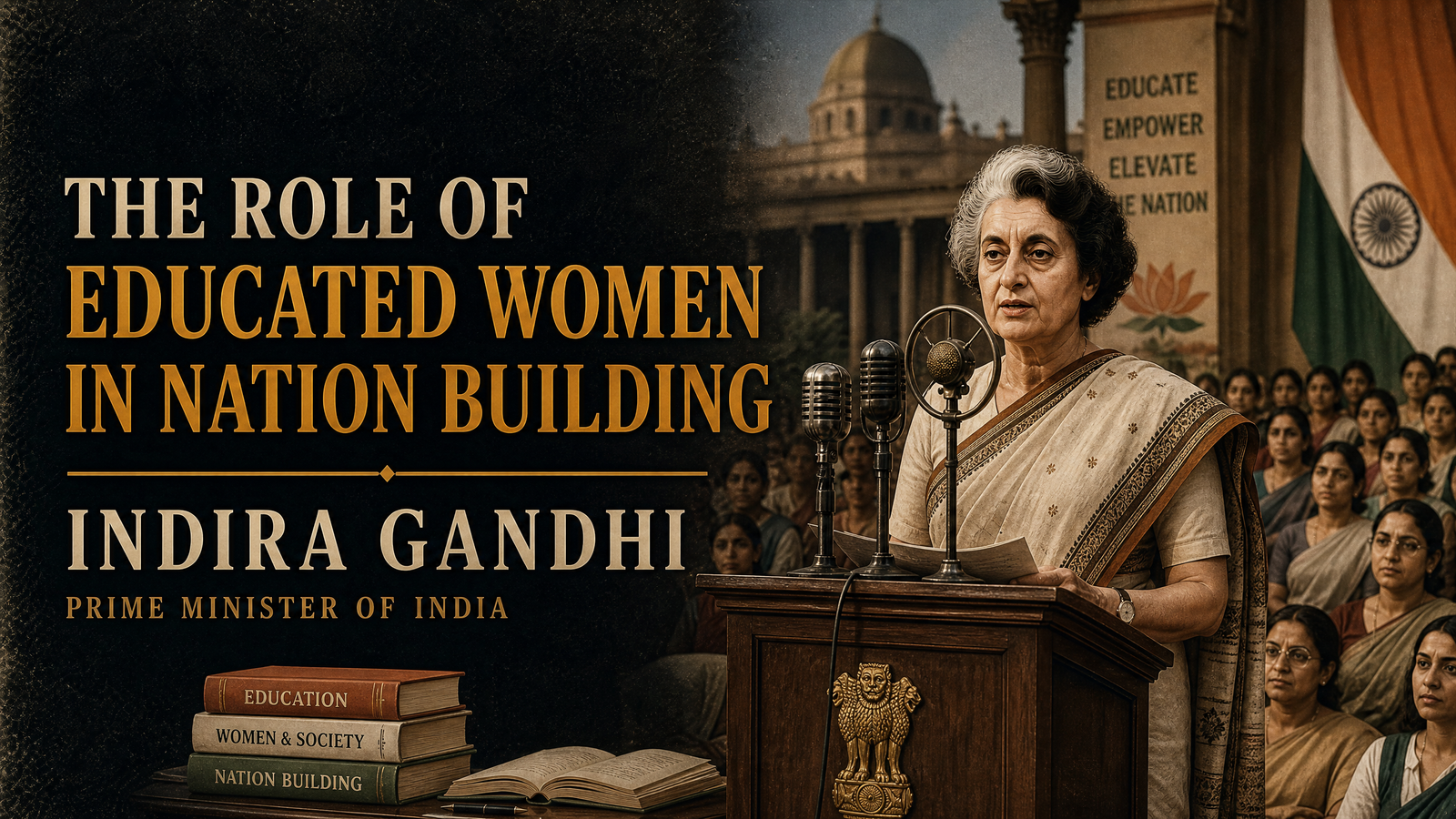 Address on the Role of Educated Women in Nation Building delivered by Indira Gandhi