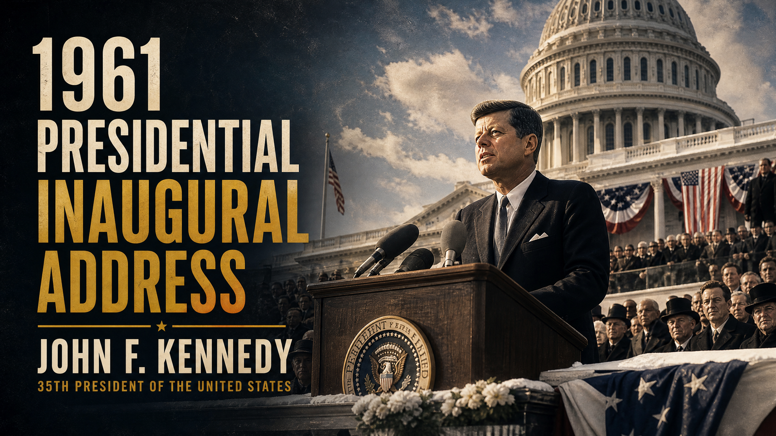1961 Presidential Inaugural Address delivered by John F. Kennedy