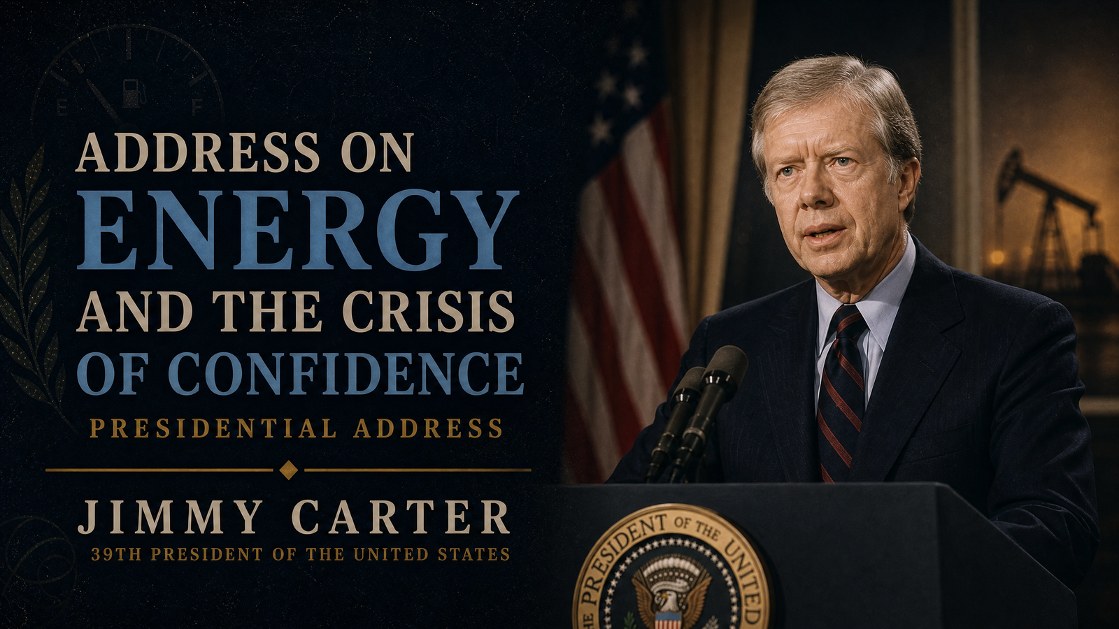 Address on Energy and the Crisis of Confidence delivered by Jimmy Carter