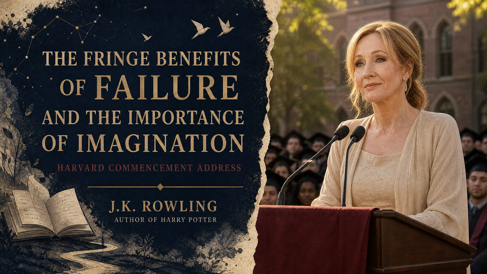 The Fringe Benefits of Failure and the Importance of Imagination delivered by J.K. Rowling