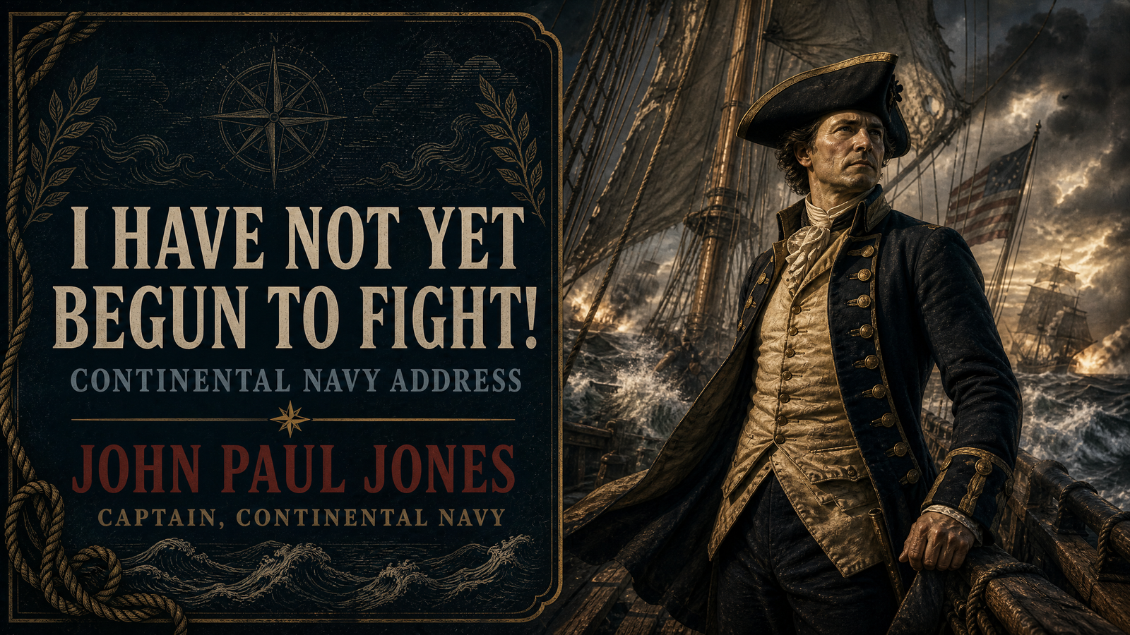I Have Not Yet Begun to Fight! delivered by John Paul Jones
