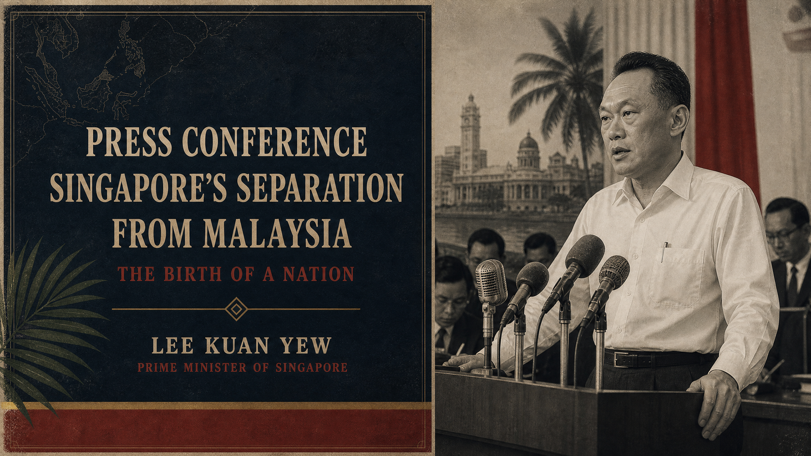 Press Conference on Singapore's Separation from Malaysia delivered by Lee Kuan Yew