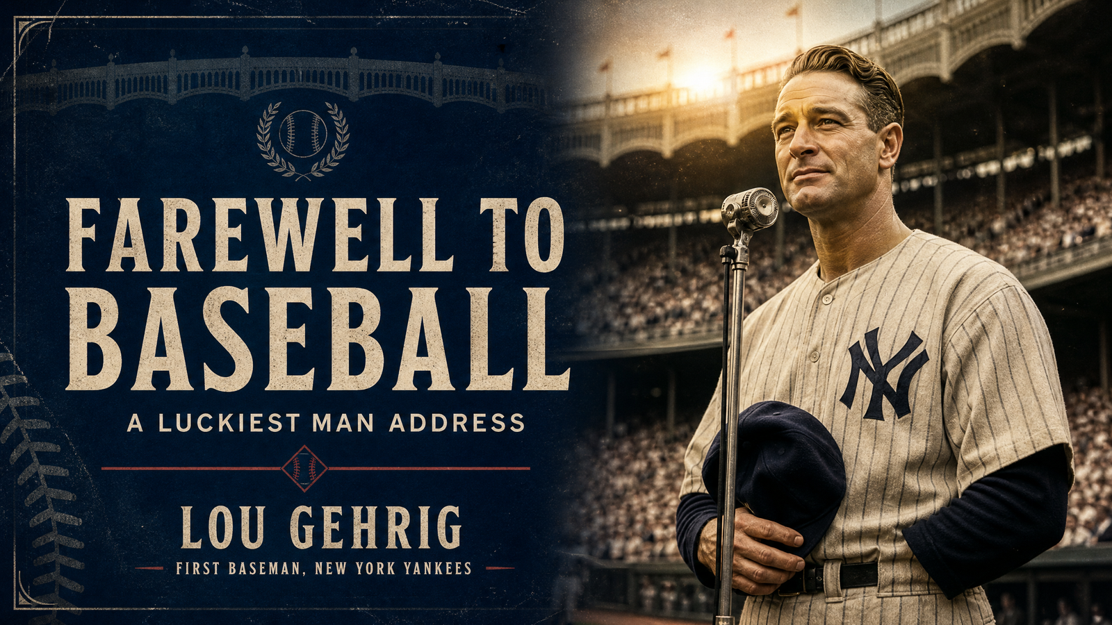 Farewell to Baseball Address delivered by Lou Gehrig