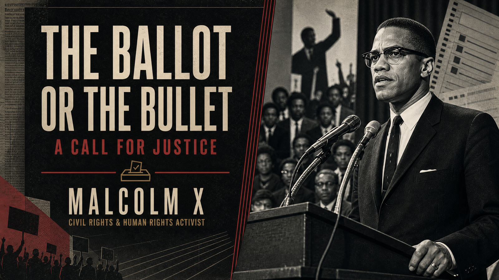 The Ballot or the Bullet delivered by Malcolm X