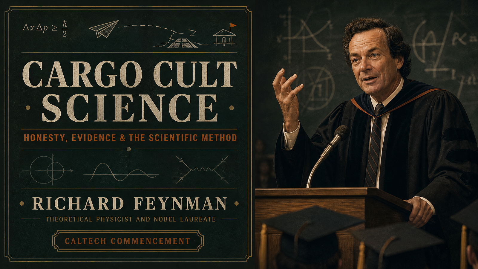 Cargo Cult Science (Caltech Commencement) delivered by Richard Feynman
