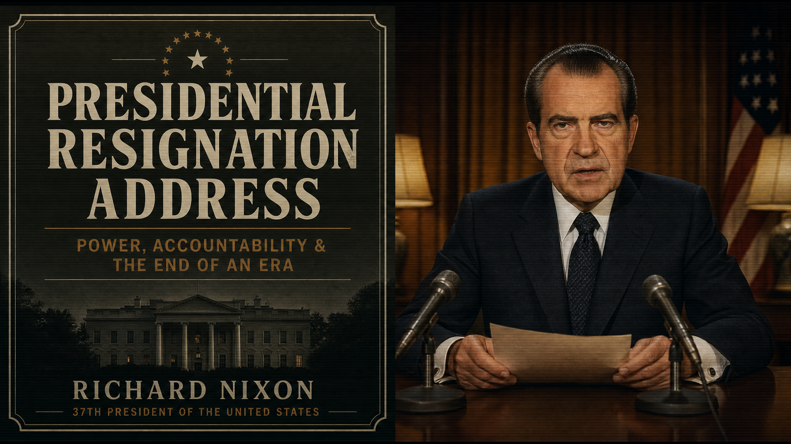 Presidential Resignation Address delivered by Richard Nixon