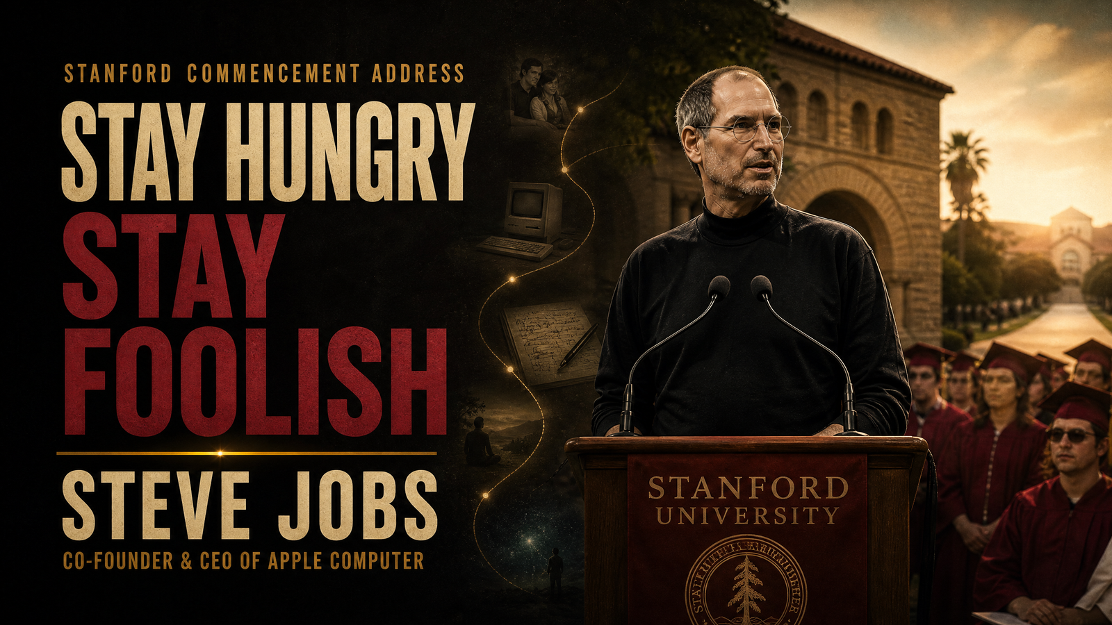 Stanford Commencement Address (Stay Hungry, Stay Foolish) — Steve Jobs