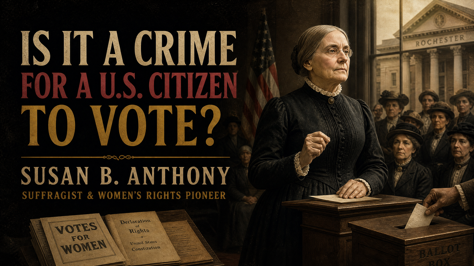 Is It a Crime for a U.S. Citizen to Vote? delivered by Susan B. Anthony